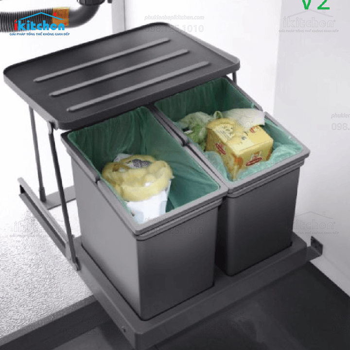 Thùng đựng rác lắp trong tủ bếp Grob GR-V2